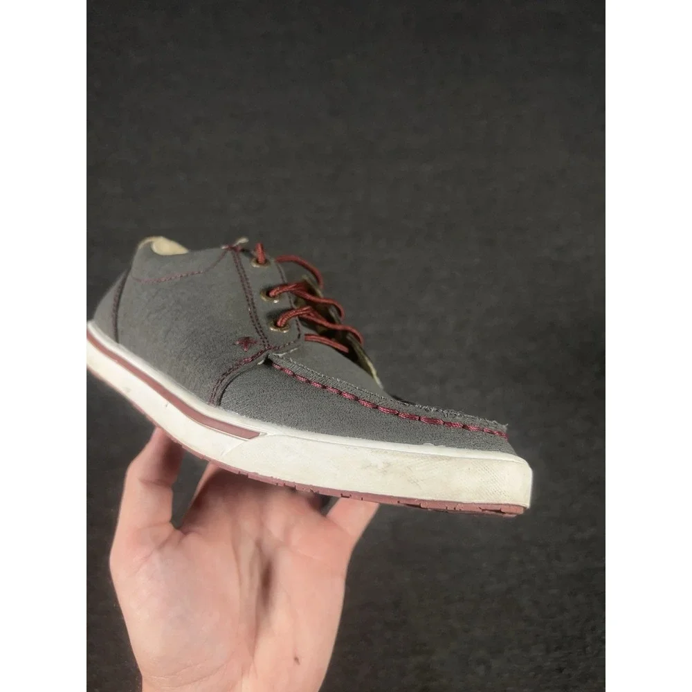 Twisted X Kicks Casual Moc Toe Shoes Womens Size 9M Gray Lace Up